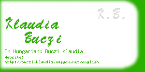 klaudia buczi business card